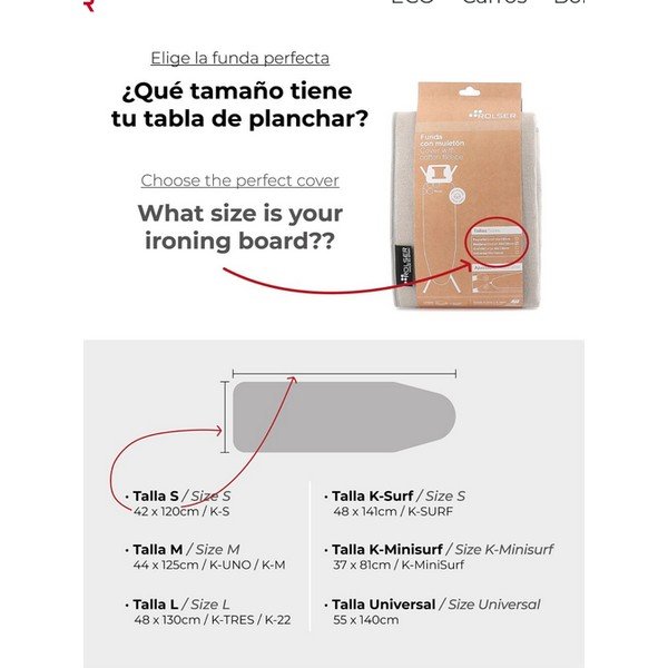 Poťah na žehliacu dosku 140x55 cm Universal – Rolser-image-1