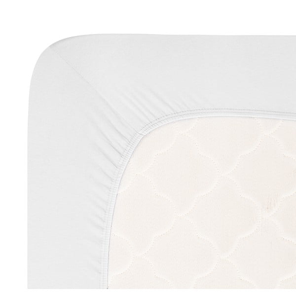 Biela napínacia plachta jersey 90x200 cm Boxspring – Andrea Simone-image-1