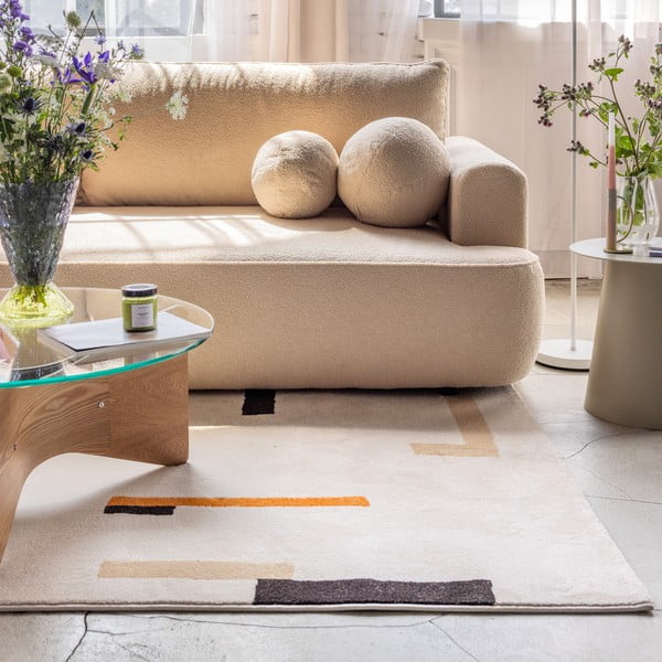 Oranžový/krémovobiely koberec 160x230 cm Linea – Universal-image-1