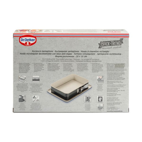 Oceľová forma na pečenie s keramickým povrchom Dr. Oetker, 28 x 18 cm-image-3