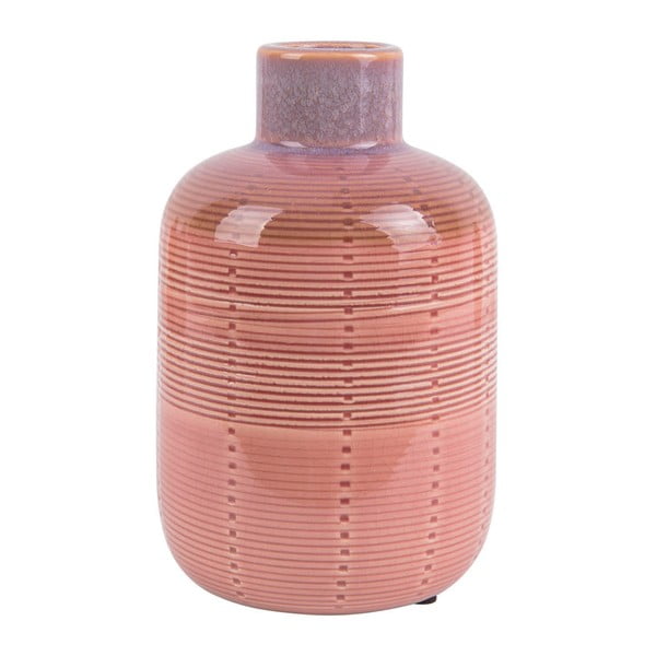 Ružová keramická váza PT LIVING Bottle, výška 18,5 cm