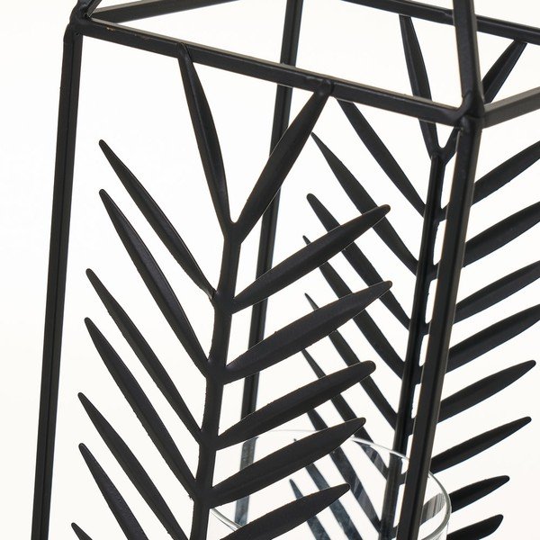 Čierny kovový lampáš Casa Selección, výška 40,5 cm-image-2