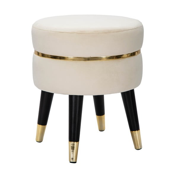 Krémová zamatová podnožka Paris – Mauro Ferretti-image-2