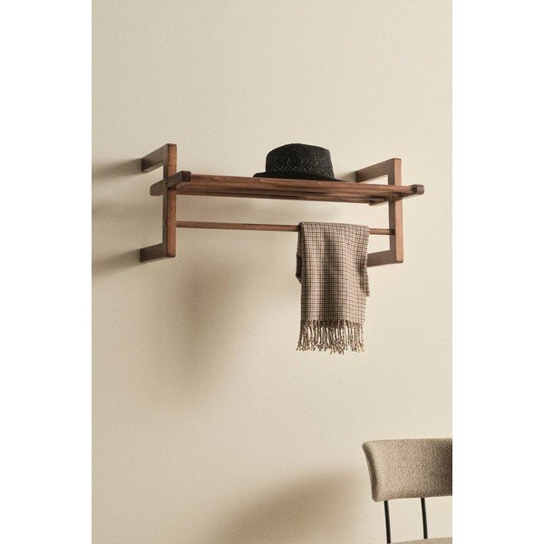 Vešiak z borovicového dreva v tmavo prírodnej farbe 70x30 cm Eddison – Jotex-image-1