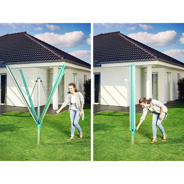 Vonkajší sušiak na bielizeň v striebornej farbe 60 m Linomatic 600 Deluxe Cover – LEIFHEIT-image-3