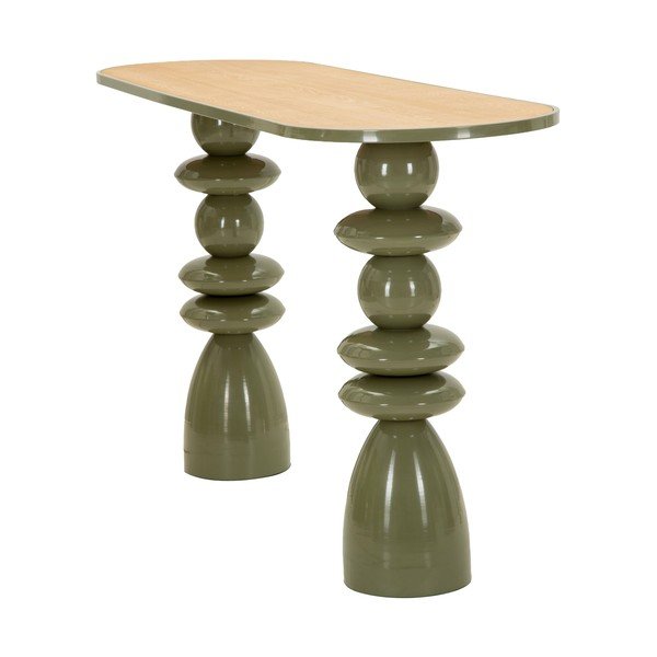 Zelený kovový konzolový stolík 45x150 cm Metal Console – Mauro Ferretti-image-4