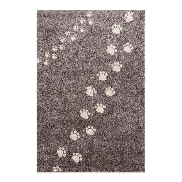 Sivý koberec Art For Kids Footprints, 100 × 150 cm