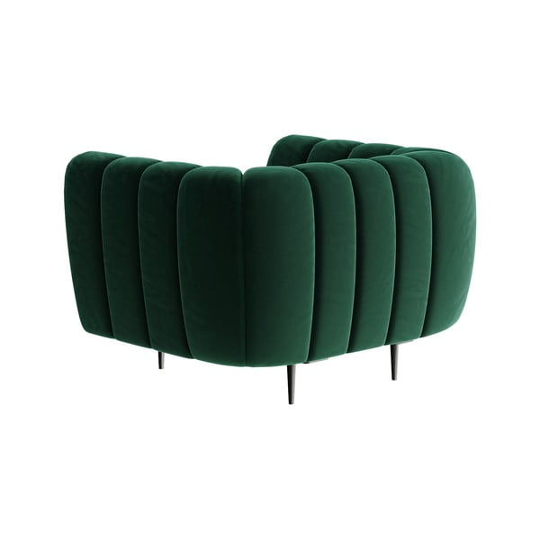 Tmavozelené zamatové kreslo Ghado Shel-image-3