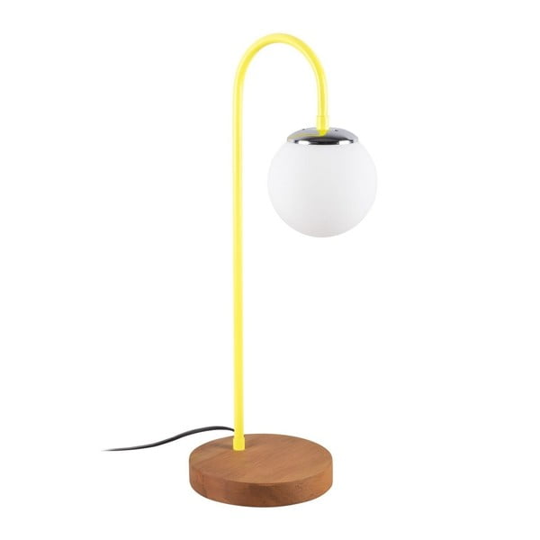 Stolová lampa s detailom v žltej farbe Lanty Table Lamp, výška 57 cm