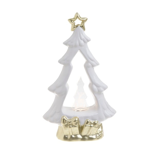 Vianočná keramická svetelná dekorácia v tvare stromčeka InArt Katie