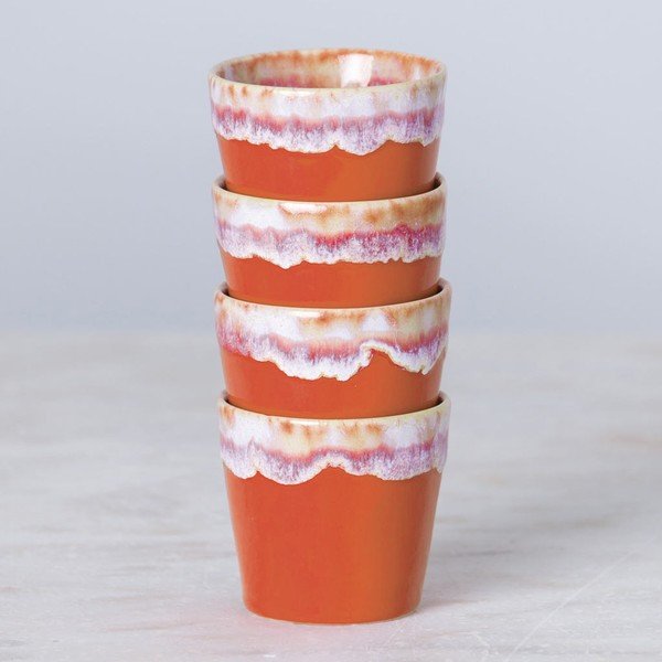 Bielo-oranžový kameninový hrnček na espresso Costa Nova, 200 ml-image-2