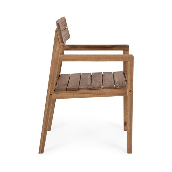 Drevená záhradná stolička v prírodnej farbe Rodano – Bizzotto-image-3