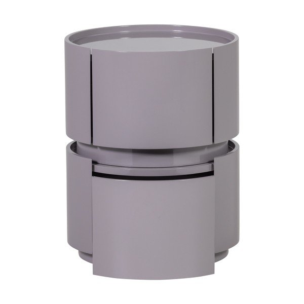 Svetlosivý lesklý nočný stolík Lunex – WOOOD-image-3