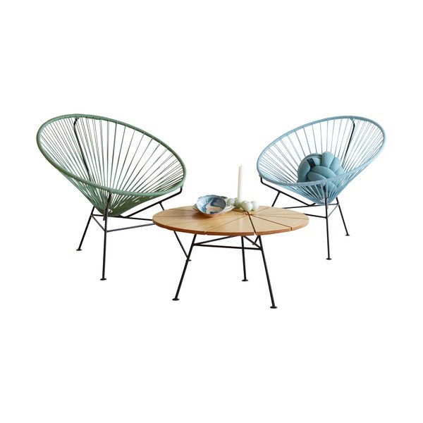 Kreslo Condesa, holubia modrá, dĺžka 78 cm-image-2