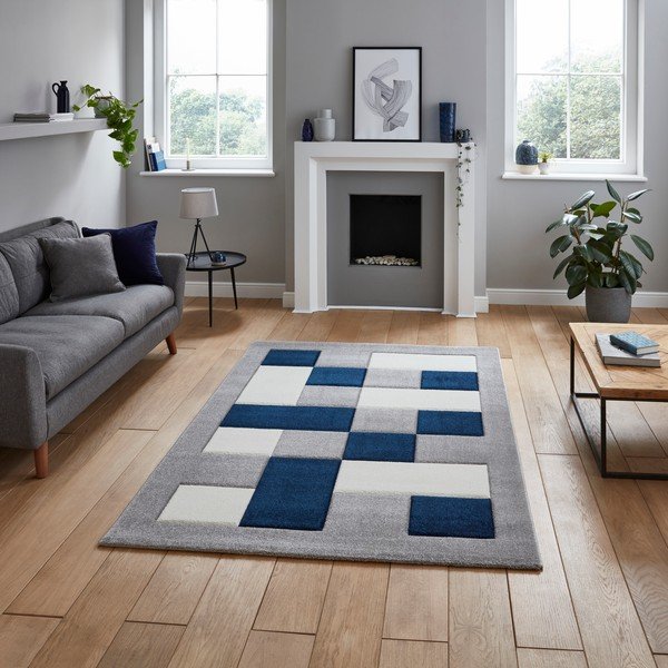Modro-sivý koberec Think Rugs Brooklyn, 160 x 220 cm-image-1