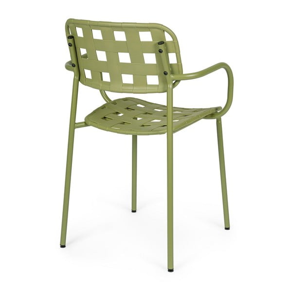 Zelené kovové záhradné stoličky v súprave 4 ks Clover – Bizzotto-image-4