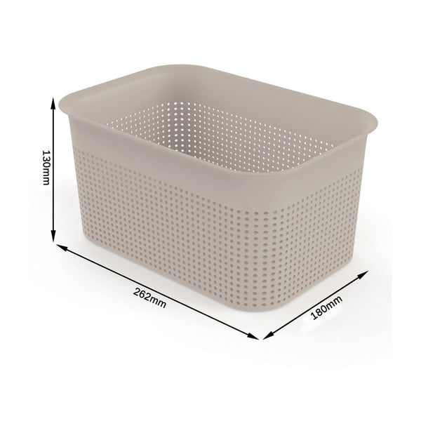 Béžový úložný košík z recyklovaného plastu Brisen - Rotho-image-4