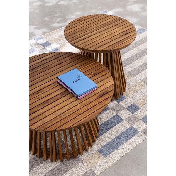 Okrúhly záhradný stolík z masívu akácie ø 50 cm Rodano – Bizzotto-image-1