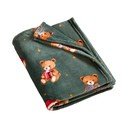 Tmavozelená deka s vianočným motívom 170x130 cm Christmas Tartan Teddy Bear – Catherine Lansfield