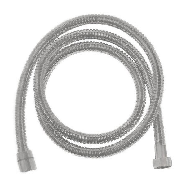 Mosadzná sprchová hadica v matne striebornej farbe Powerflex – Sapho
