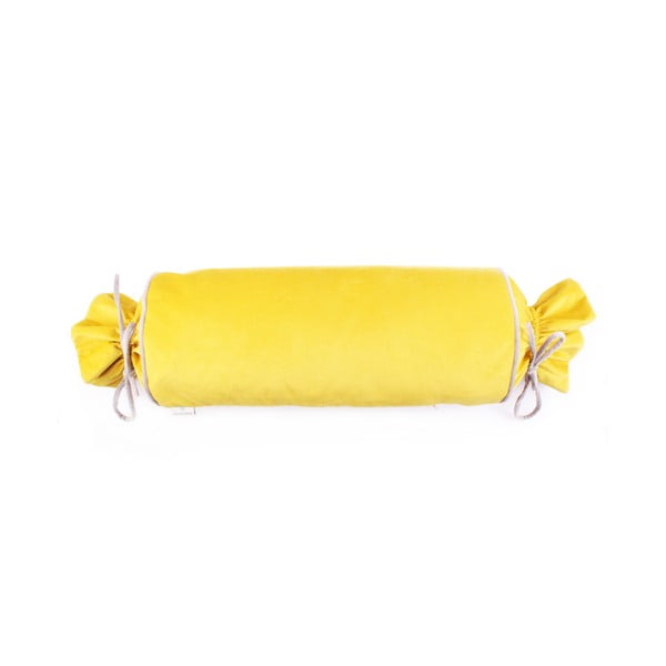 Žltá obliečka na vankúš WeLoveBeds Sunny Candy, ⌀ 20 × 58 cm
