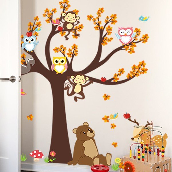 Detská samolepka Ambiance Tree with Animals-image-1