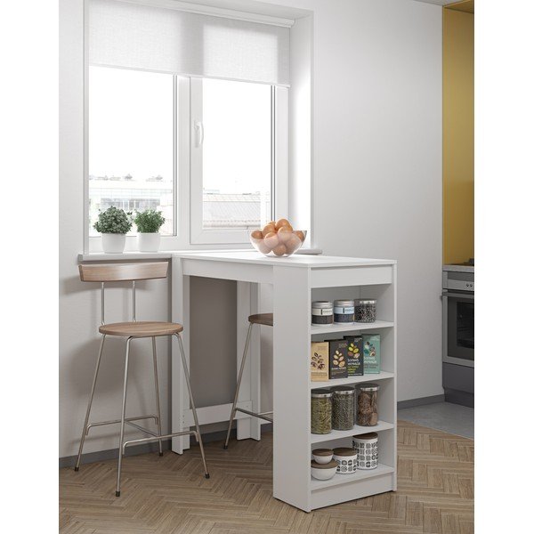 Biely barový stôl 115x50 cm Aravis - TemaHome -image-1