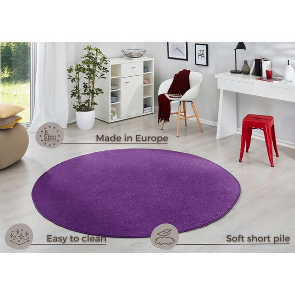 Tmavofialový okrúhly koberec ø 133 cm Fancy – Hanse Home-image-4