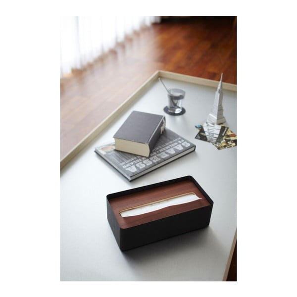 Čierny zásobník obrúskov YAMAZAKI Tsu-image-1