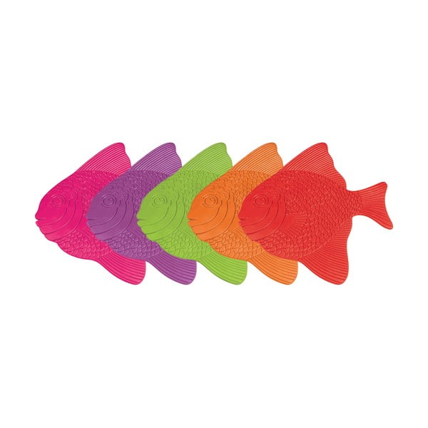 Detské protišmykové podložky v súprave 5 ks do vane 16x16,5 cm Poissons – MSV