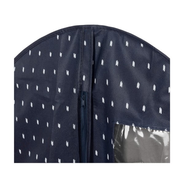 Tmavomodrý závesný obal na oblečenie Compactor Dots, dĺžka 100 cm-image-2