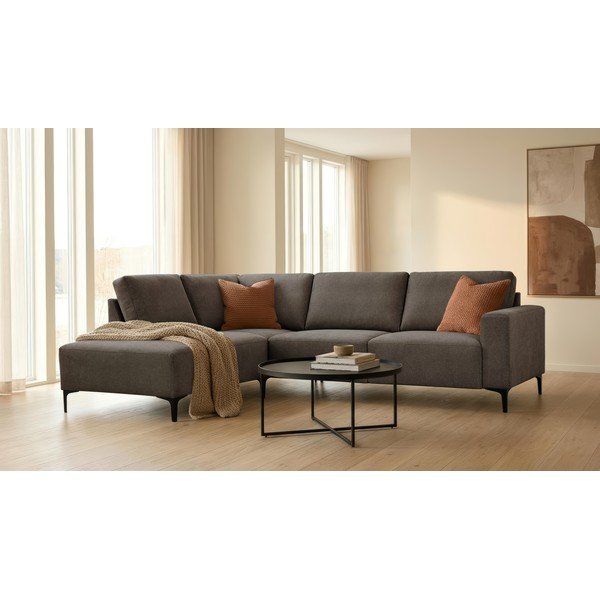 Antracitová ženilková rohová pohovka (ľavý roh/do L) Fabian – Scandic-image-1