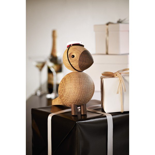 Soška z masívneho dubového dreva Kay Bojesen Denmark Songbird Alfred-image-1