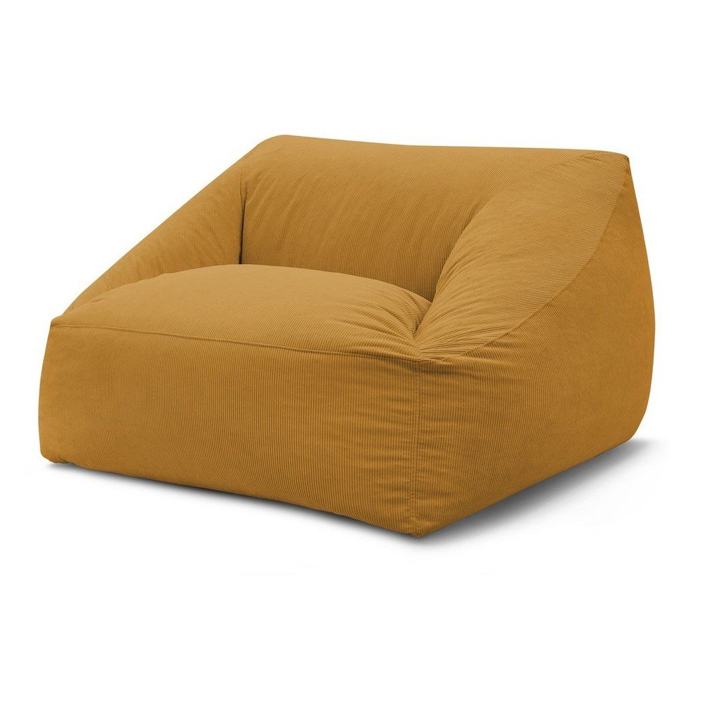 Žltý menčestrový sedací vak Lilibet – Bobochic Paris