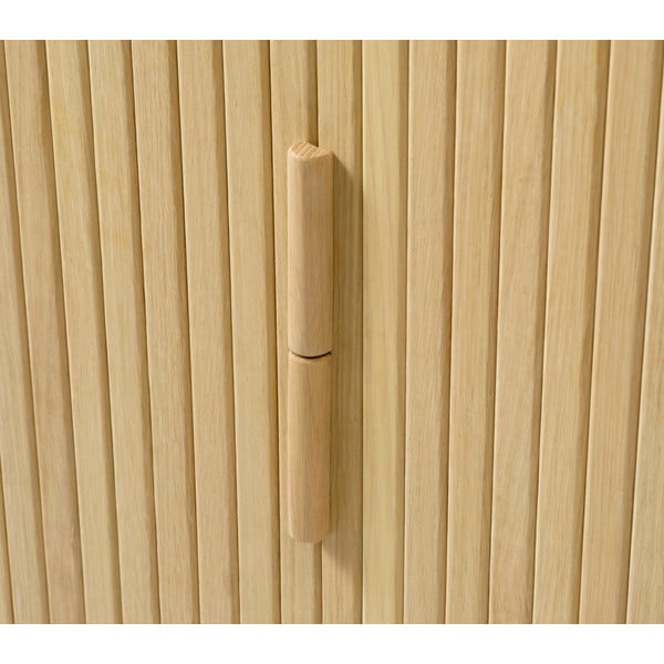 Skrinka v dekore duba s posuvnými dverami v prírodnej farbe 113x90 cm Cavo – Unique Furniture-image-1