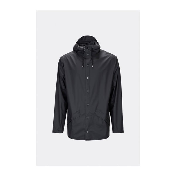 Čierna unisex bunda s vysokou vodoodolnosťou Rains Jacket, veľkosť S/M