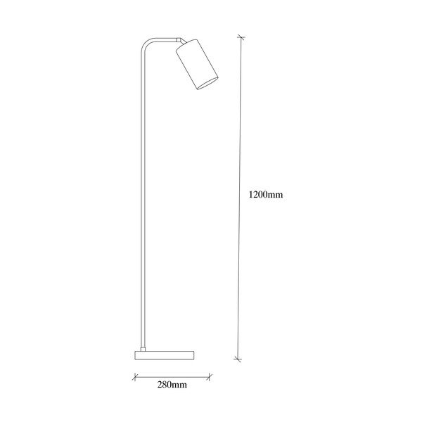 Stojacia lampa v čierno-zlatej farbe s kovovým tienidlom (výška 120 cm) Emek – Opviq lights-image-3