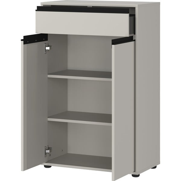 Sivá vysoká kúpeľňová skrinka 63x98 cm Lemont – Germania-image-3