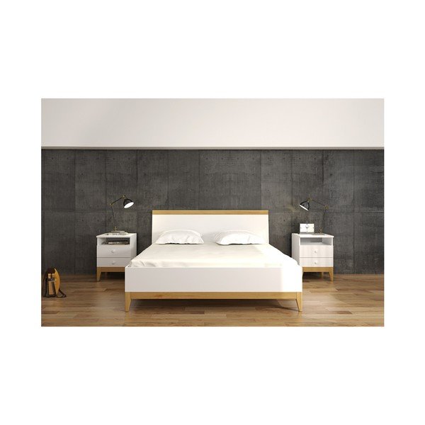 Dvojlôžková posteľ z masívneho borovicového dreva SKANDICA Livia BC, 140 x 200 cm-image-1