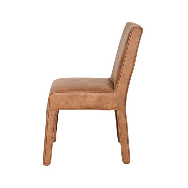 Sada 2 hnedých kožených stoličiek BePureHome Cocoon-image-4