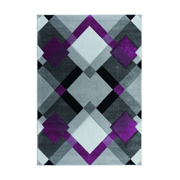 Sivo-fialový koberec Flair Rugs Nimbus Purple, 120 × 170 cm