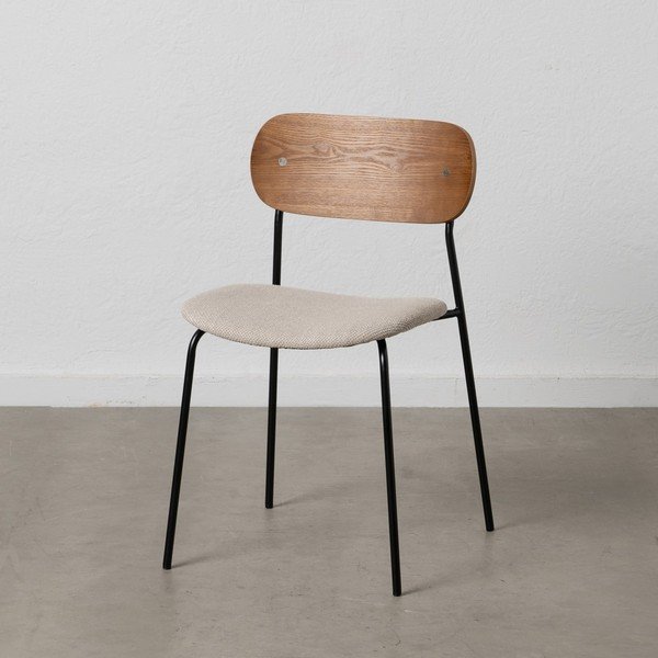 Hnedo-krémové jedálenské stoličky v súprave 4 ks Moe – Ixia-image-1