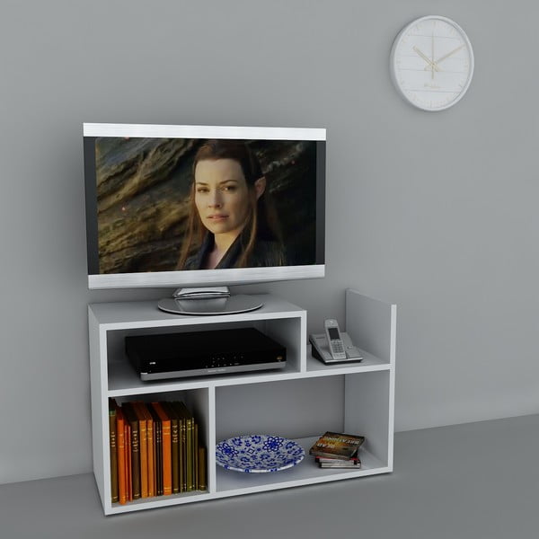 Stolík na televízor Carica White, 29,5x90x54 cm
