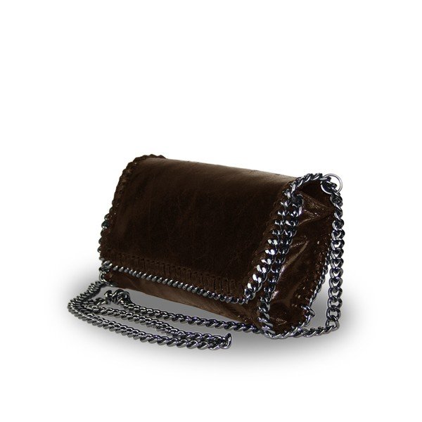 Tmavohnedá kabelka z pravej kože JOHN FISH Lov-image-1