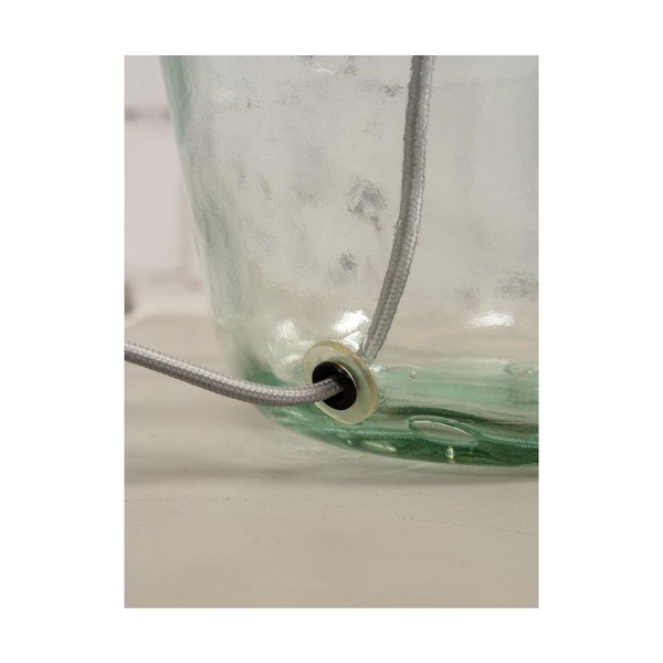 Stolová lampa so svetlobéžovým tienidlom a konštrukciou z recyklovaného skla Good&Mojo Murano, ⌀ 47 cm-image-3