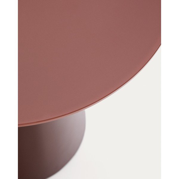 Okrúhly odkladací stolík so sklenenou doskou ø 50 cm Wilshire – Kave Home-image-4