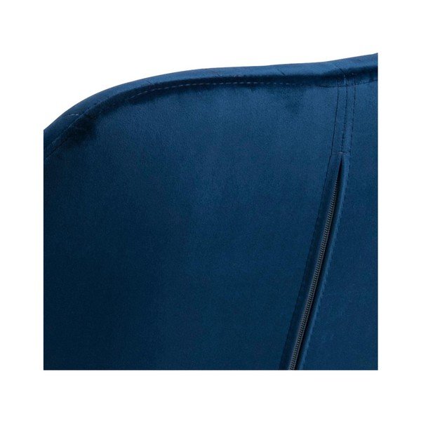 Tmavomodré čalúnené jedálenské kreslo s podrúčkami Emilia – Actona-image-3