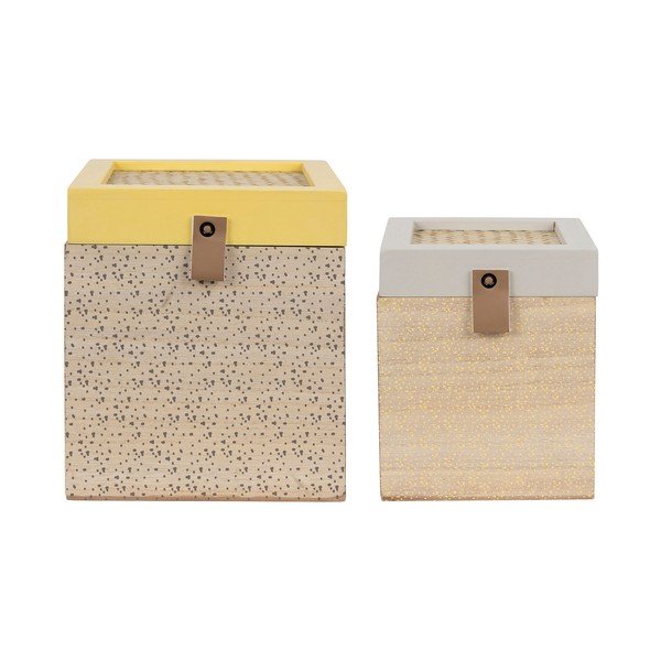 Dekoratívne slamené úložné boxy s vekom v súprave 2 ks Beezz - Jardin d'Ulysse-image-2