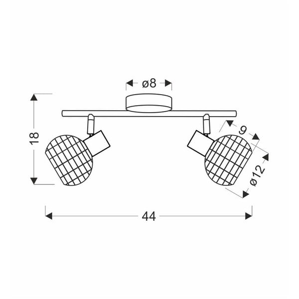 Čierno-krémové stropné svietidlo s tienidlom z kovu a ratanu ø 12 cm Tajga – Candellux Lighting-image-3