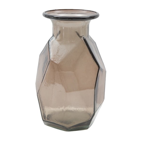 Hnedá váza z recyklovaného skla Mauro Ferretti Stone, ⌀ 9 cm